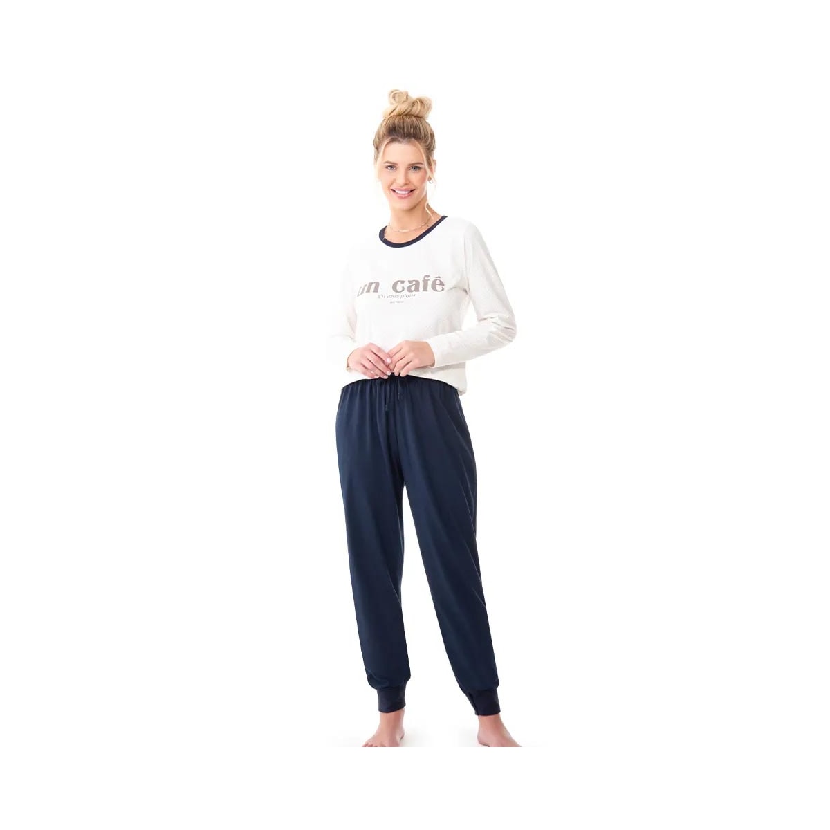 Pijama Zee Rucci Feminino Fechado Inverno Zr3201-046 Branco Poa Pijama Zee Rucci Feminino Fechado Inverno Zr3201-046 Branco Poa