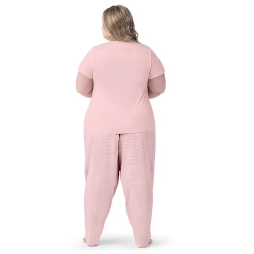 Pijama Zee Rucci Feminino Meia Manga Zr3200-007-16 V01 Rosa