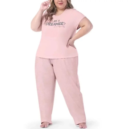 Pijama Zee Rucci Feminino Meia Manga Zr3200-007-16 V01 Rosa