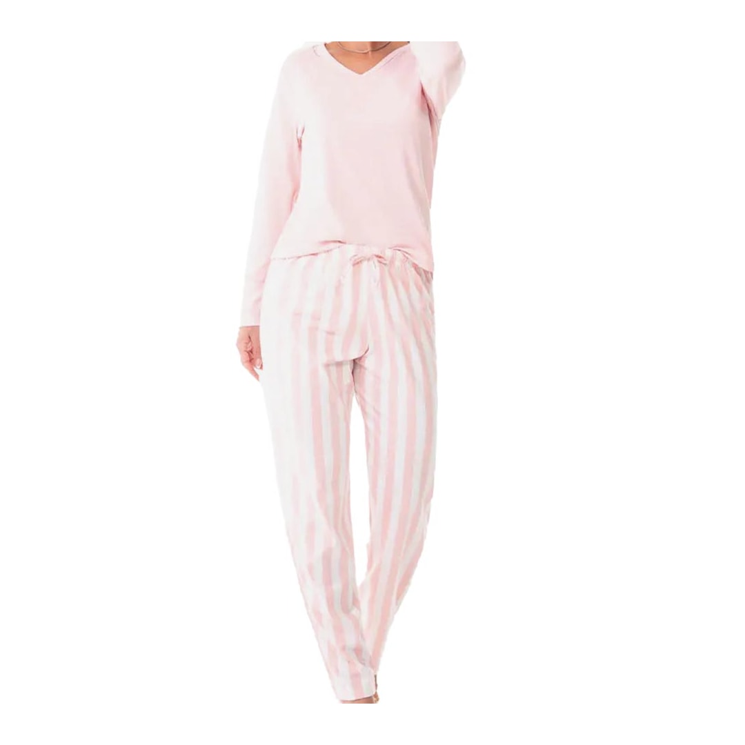 Pijama Zee Rucci Inverno Ze3201-044 Rosa Claro