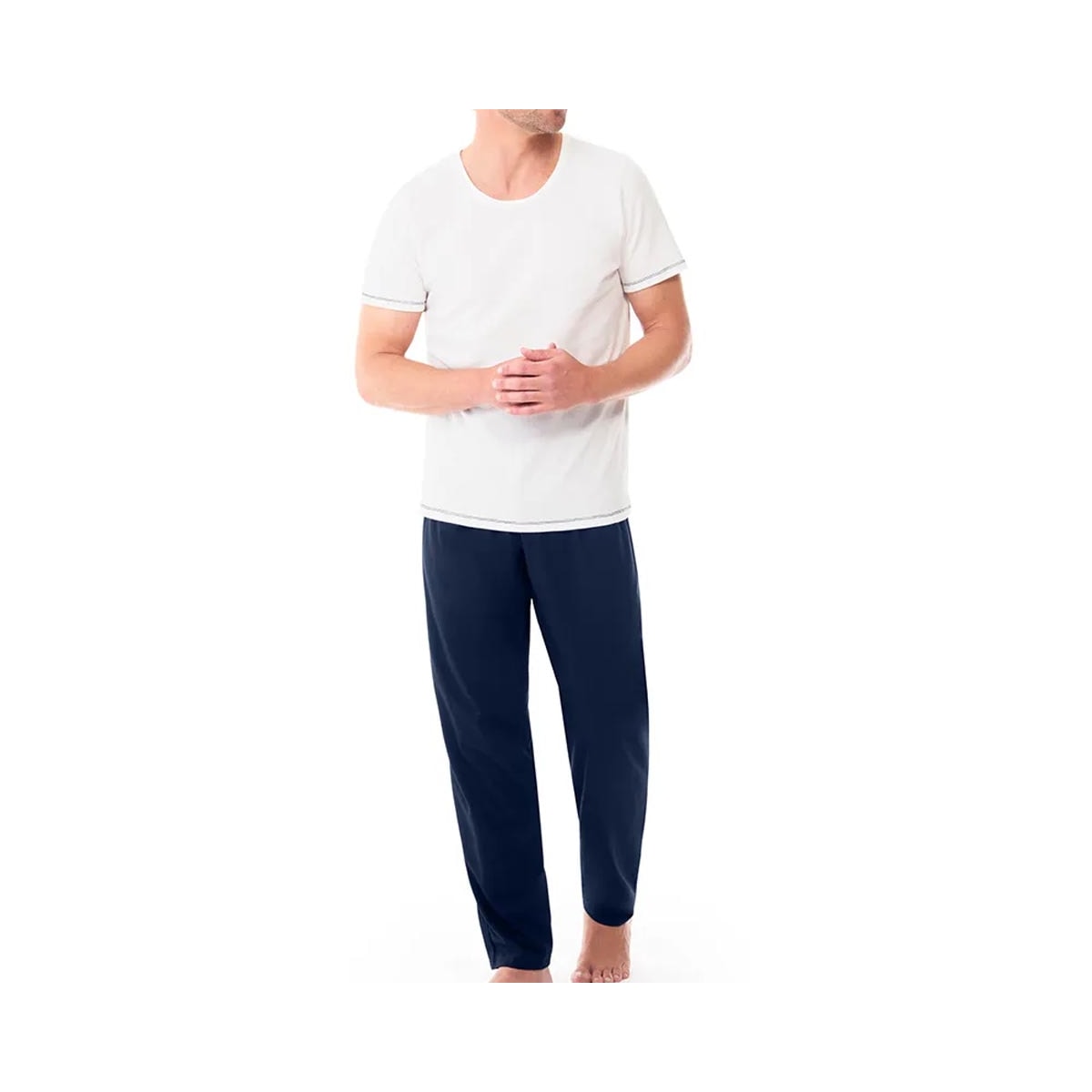 Pijama Zee Rucci Masculino Verão Ze3301-099 Off White Medio Pijama Zee Rucci Masculino Verão Ze3301-099 Off White Medio