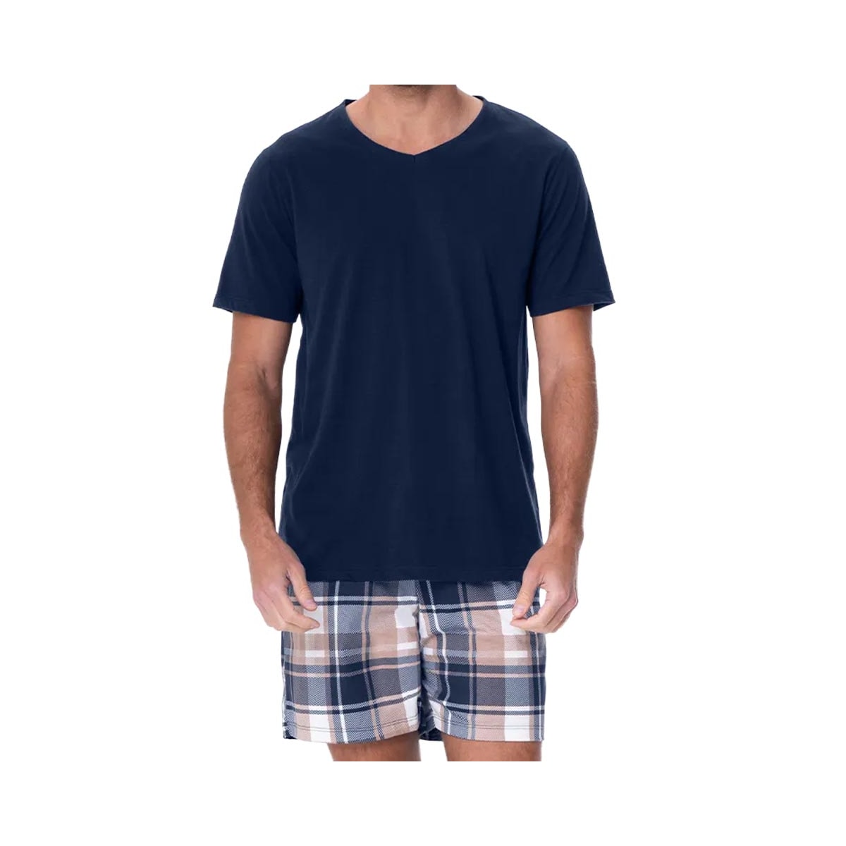 Pijama Zee Rucci Masculino Verão Zr3300-073 Azul Marinho