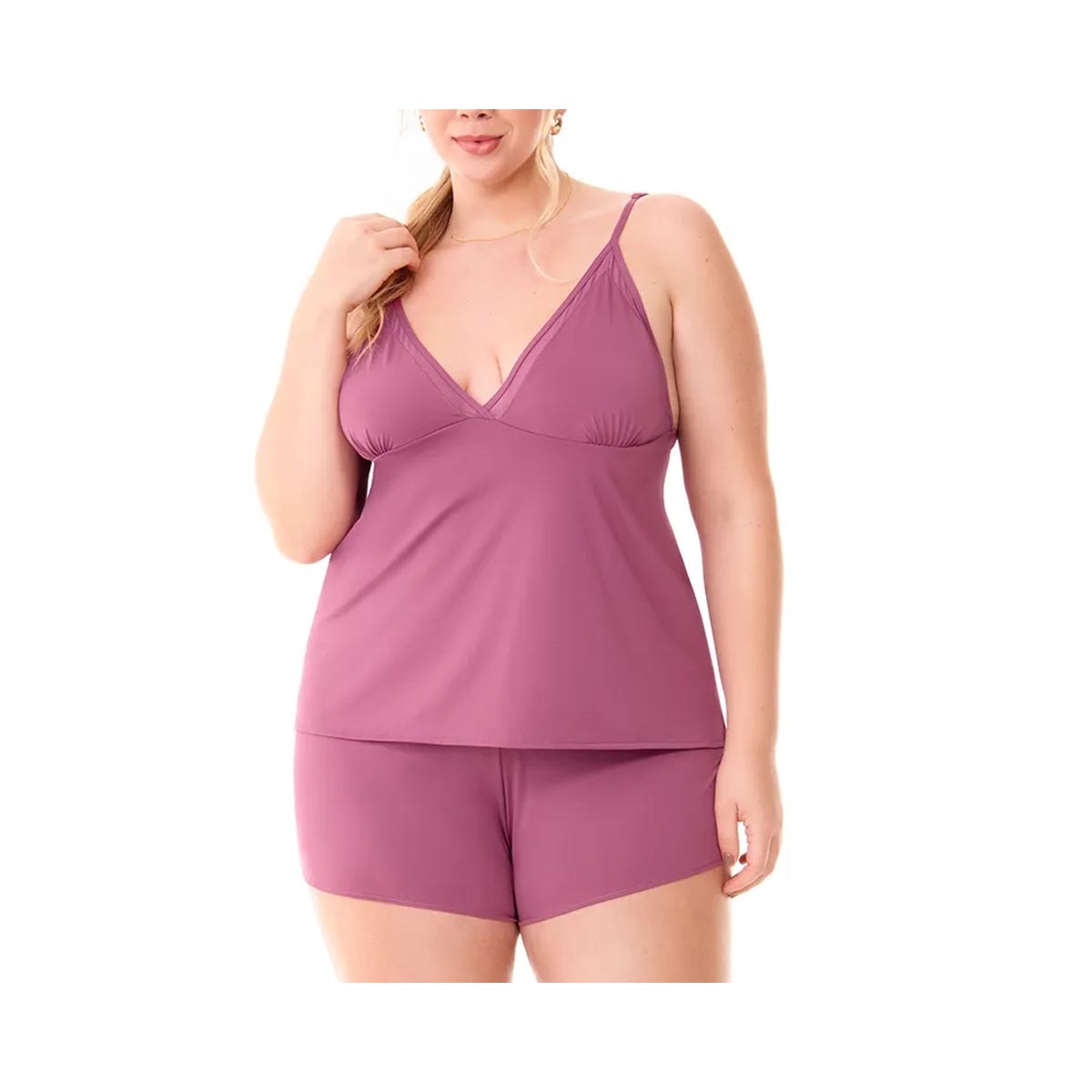 Pijama Zee Rucci Verão Com Shortinho Ze1400-019 C585 Rosa Escuro Pijama Zee Rucci Verão Com Shortinho Ze1400-019 C585 Rosa Escuro