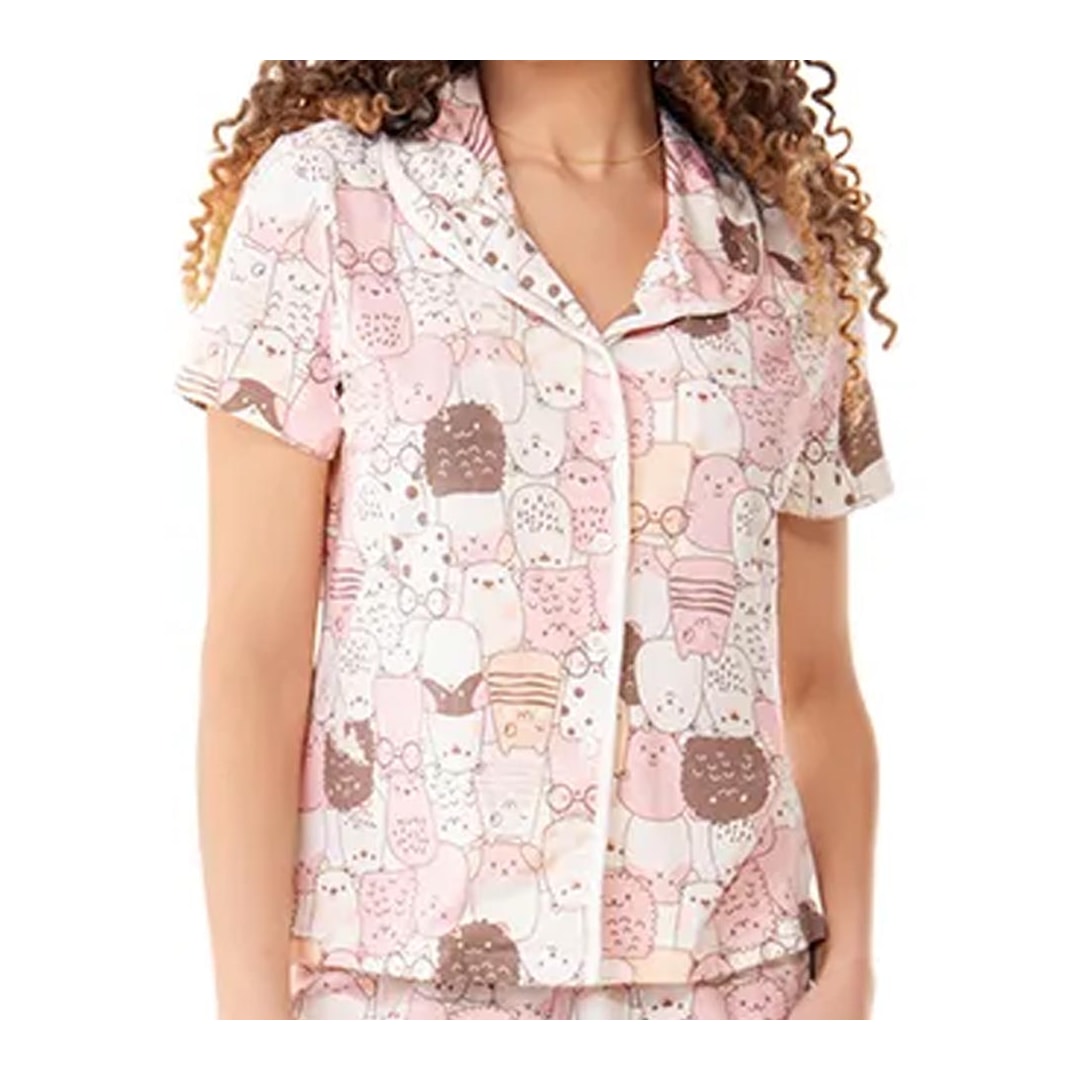 Pijama Zee Rucci Verão Meia Manga Zr3203-041 Gato Pijama Zee Rucci Verão Meia Manga Zr3203-041 Gato