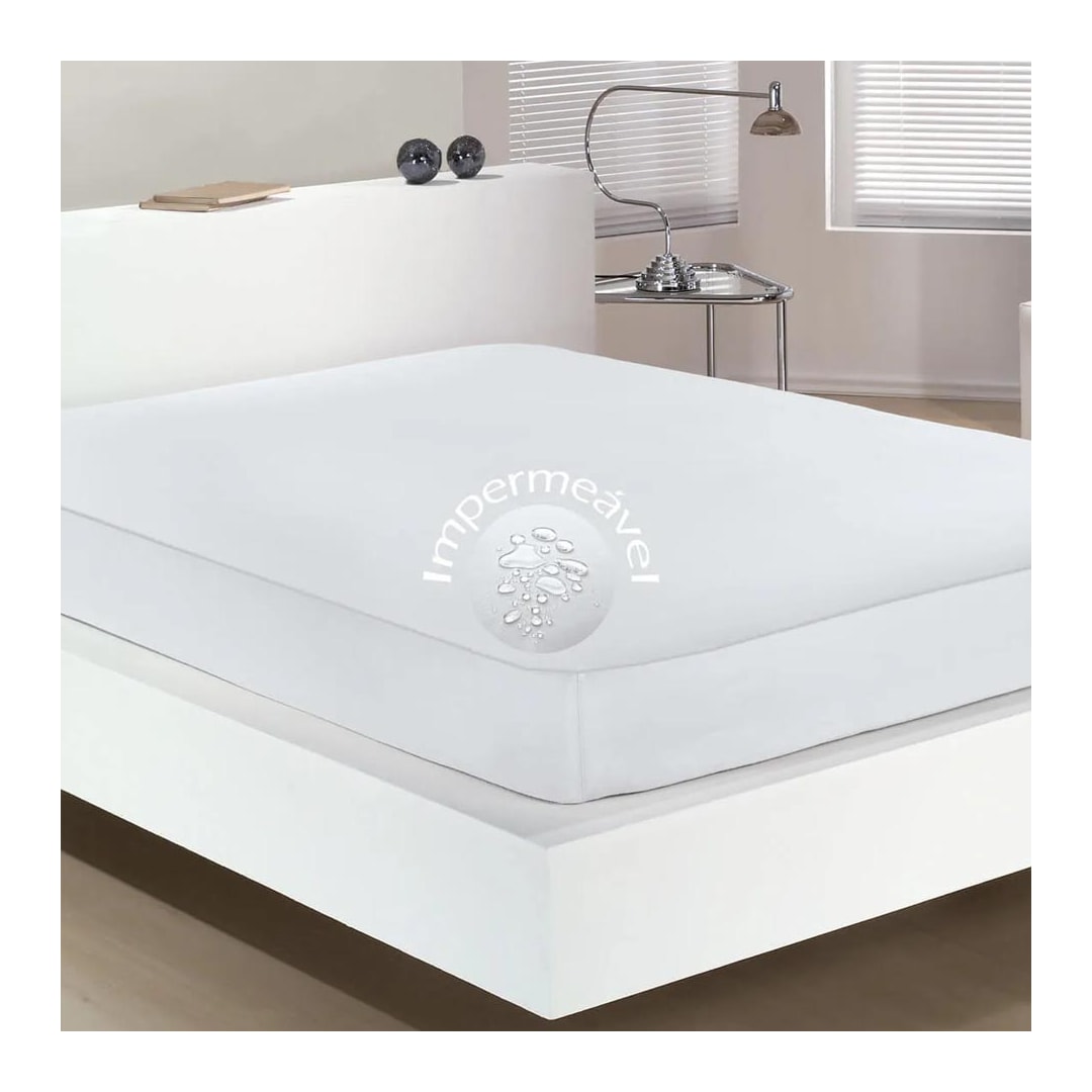 Protetor Bouton de Colchão Queen 160x200x40cm Branco