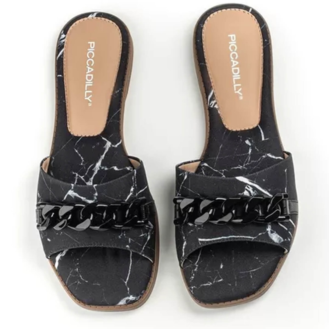 Rasteira Piccadilly 508034 Preto