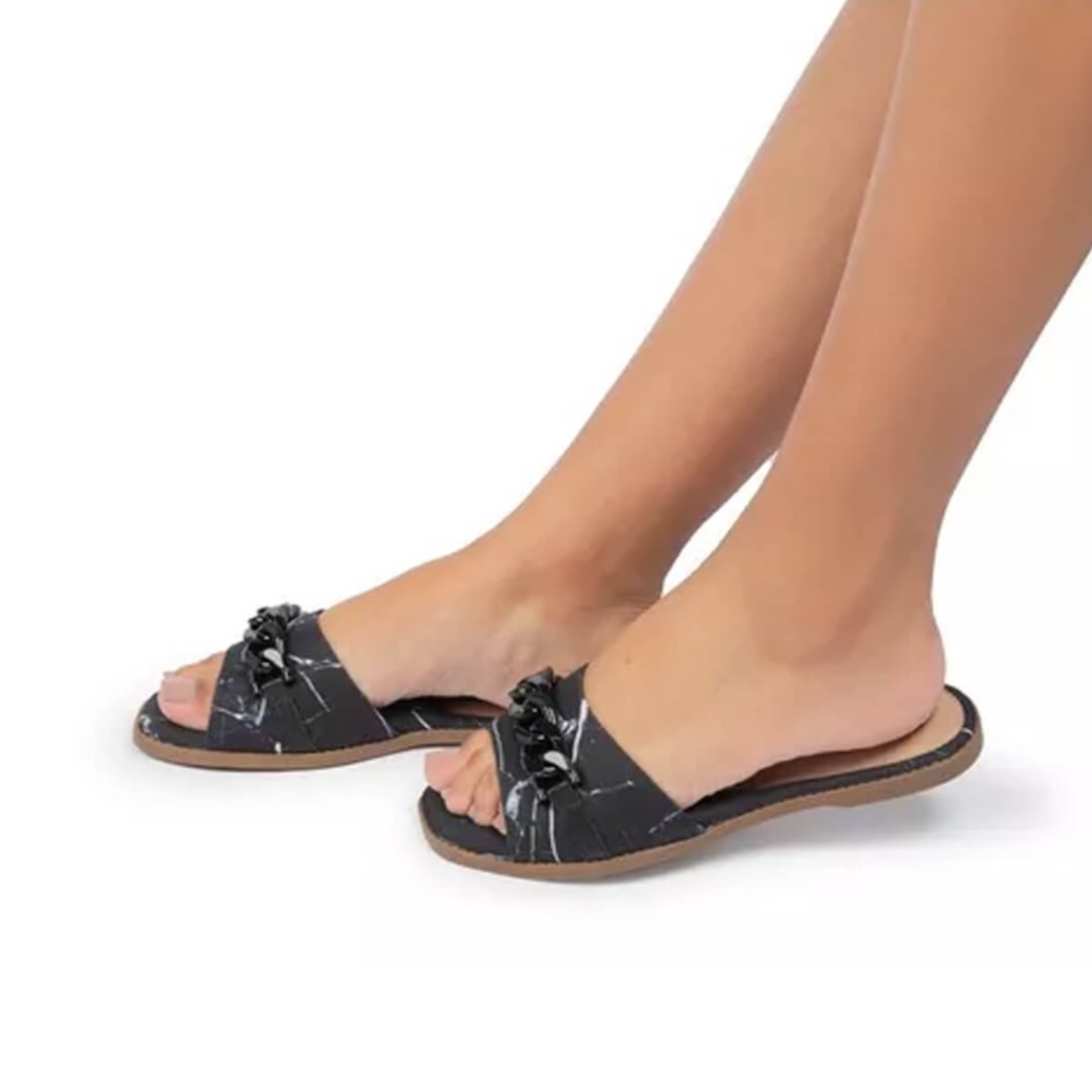 Rasteira Piccadilly 508034 Preto