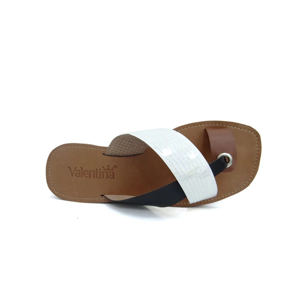 Rasteira Valentina Feminina 234014 Branco/Preto Rasteira Valentina Feminina 234014 Branco/Preto