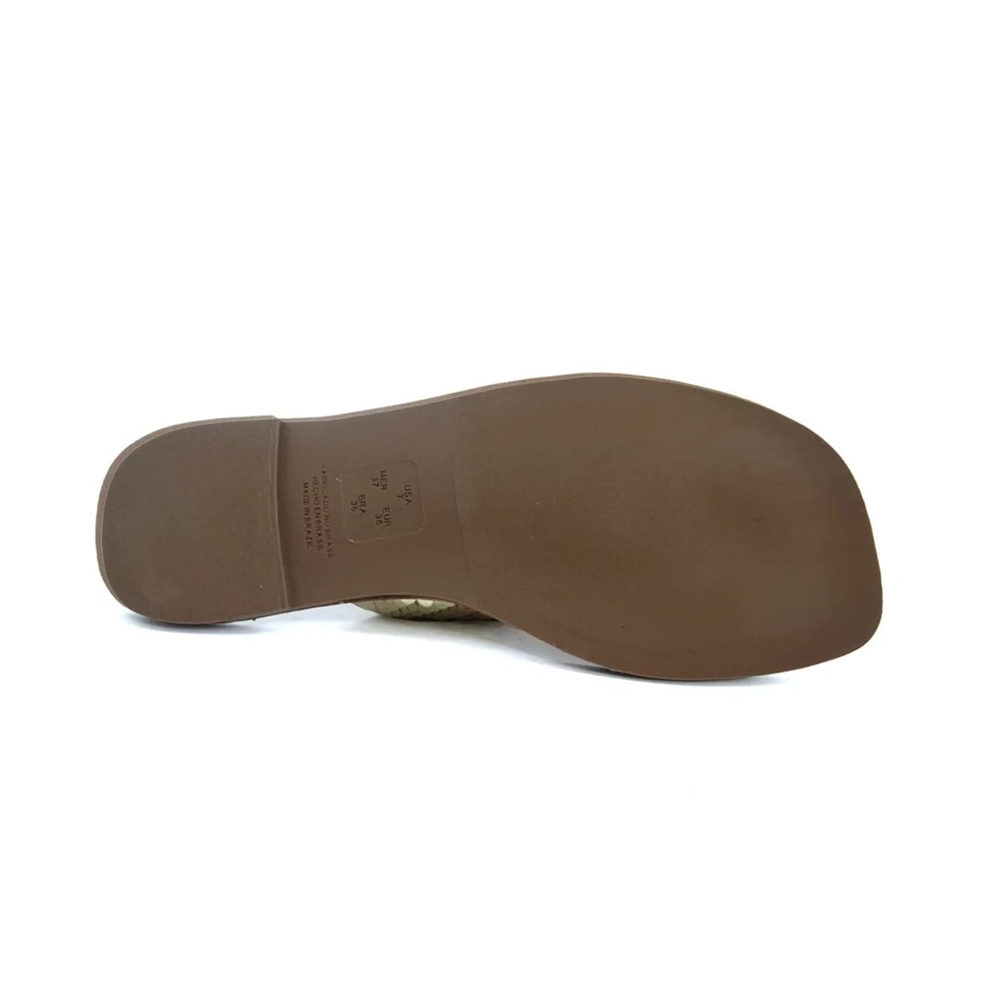 Rasteira Valentina Feminina 234014 Branco/Preto Rasteira Valentina Feminina 234014 Branco/Preto