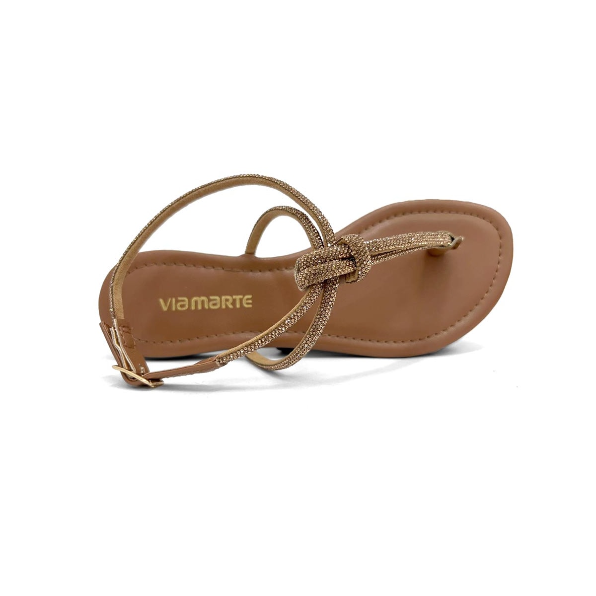 Rasteira Via Marte De Dedo 157-006-01 Ganache