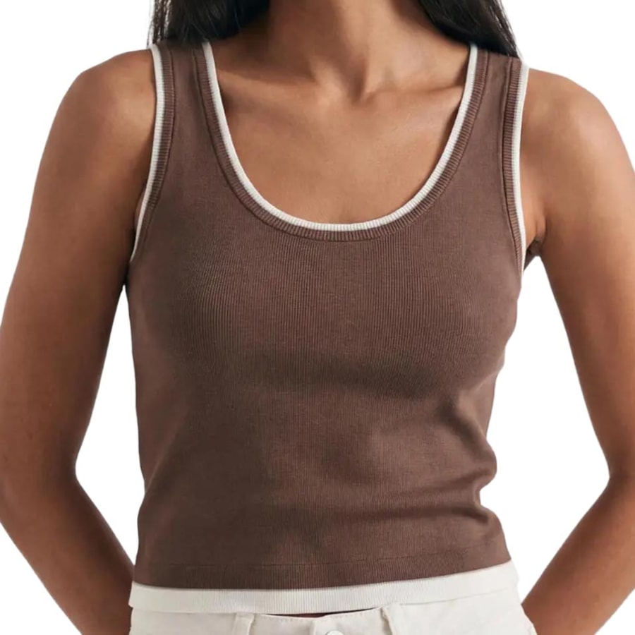 Regata Hering Decote U Slim K6t9 Marrom Coffe Regata Hering Decote U Slim K6t9 Marrom Coffe