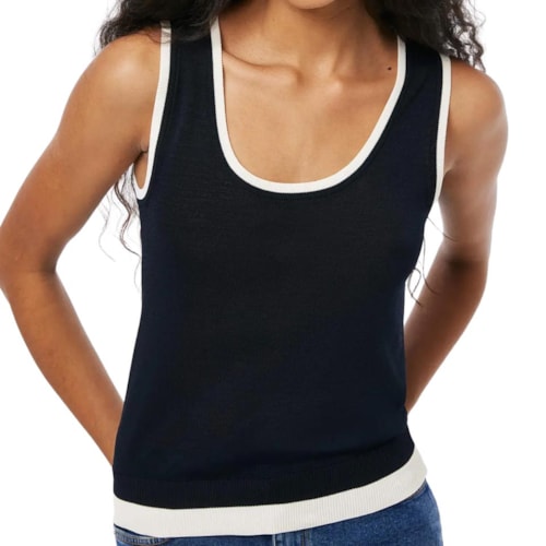 Regata Hering Decote U Slim K6t9 Preto