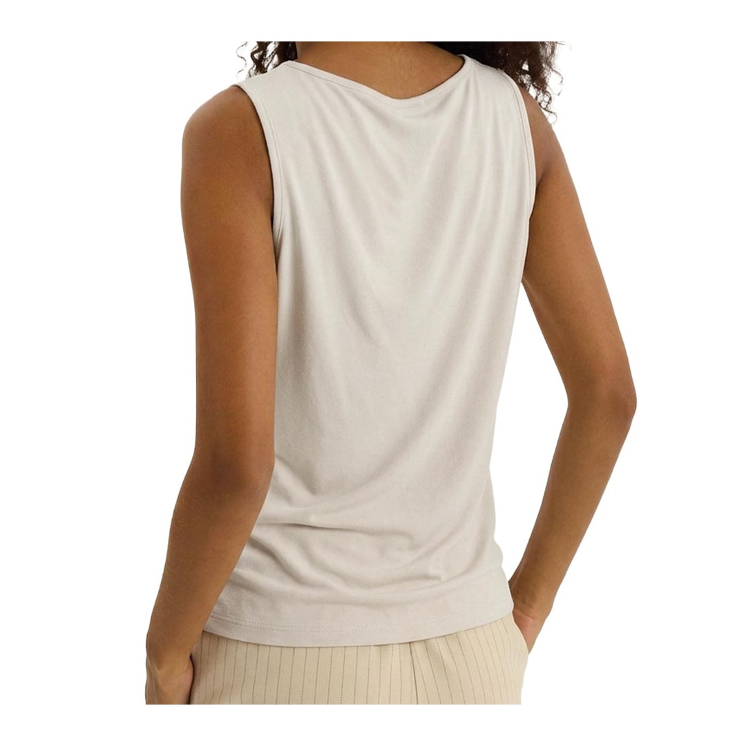 Regata Hering Feminina Malha Decote Degagê 4AV2 Off White