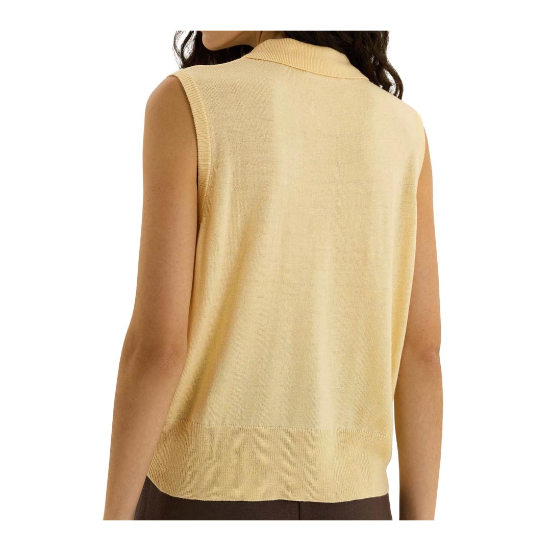 Regata Hering Polo Feminina Tricô Leve K6ug Manteiga