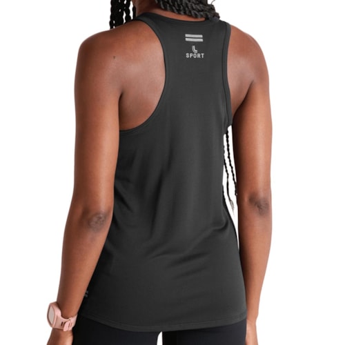 Detalhe - Regata Lupo Feminina Fitness 77076 Preta