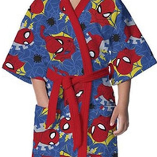 Detalhe - Roupão Lepper De Banho Infantil 073823 Spider Man