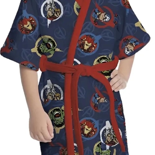 Detalhe - Roupão Lepper De Banho Menino 073825 Avengers