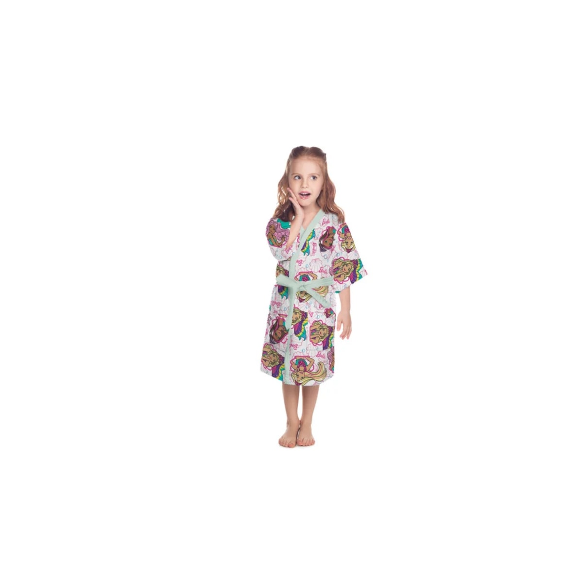 Roupao Lepper Infantil Felpudo Quimono Barbie Rosa Roupao Lepper Infantil Felpudo Quimono Barbie Rosa