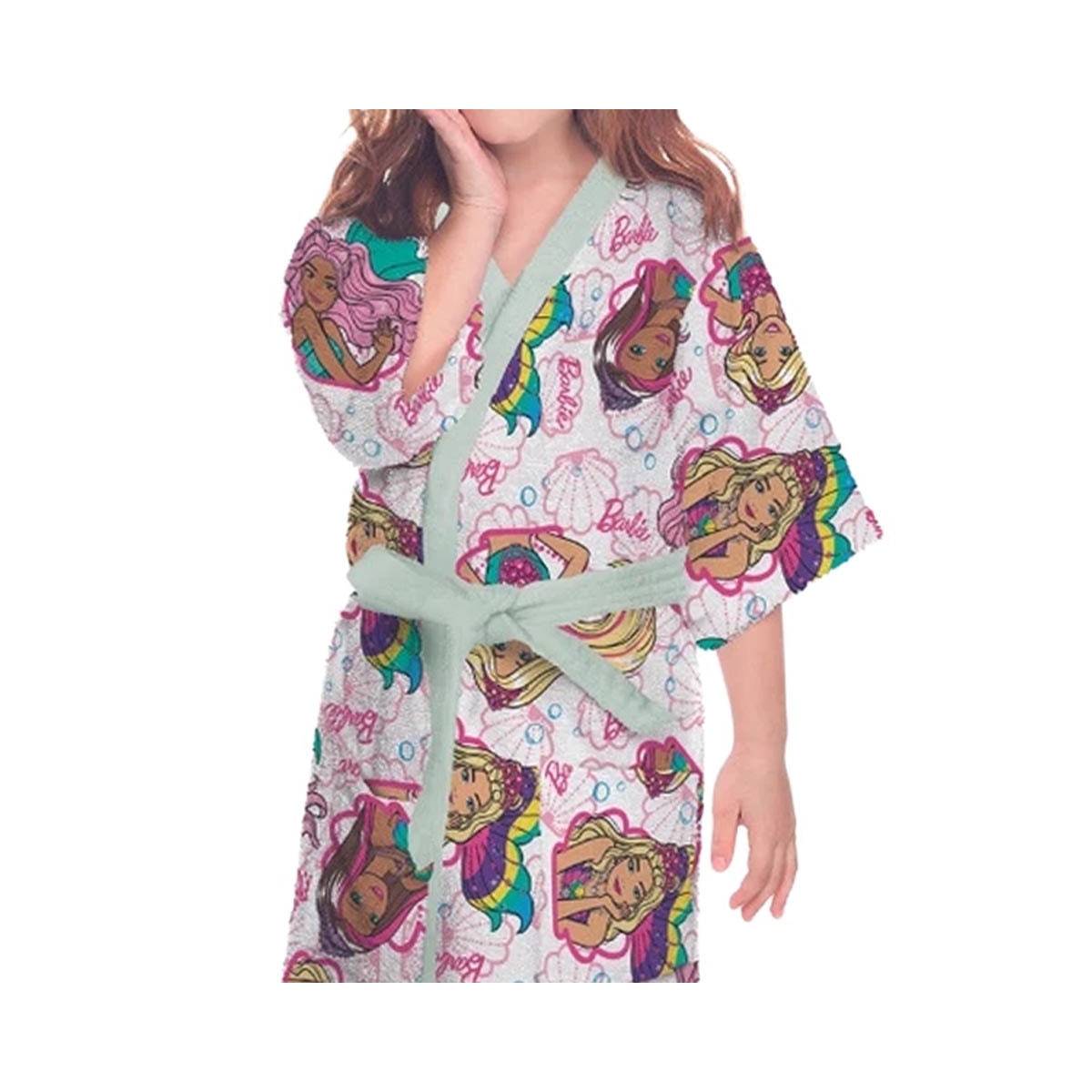 Roupao Lepper Infantil Felpudo Quimono Barbie Rosa Roupao Lepper Infantil Felpudo Quimono Barbie Rosa