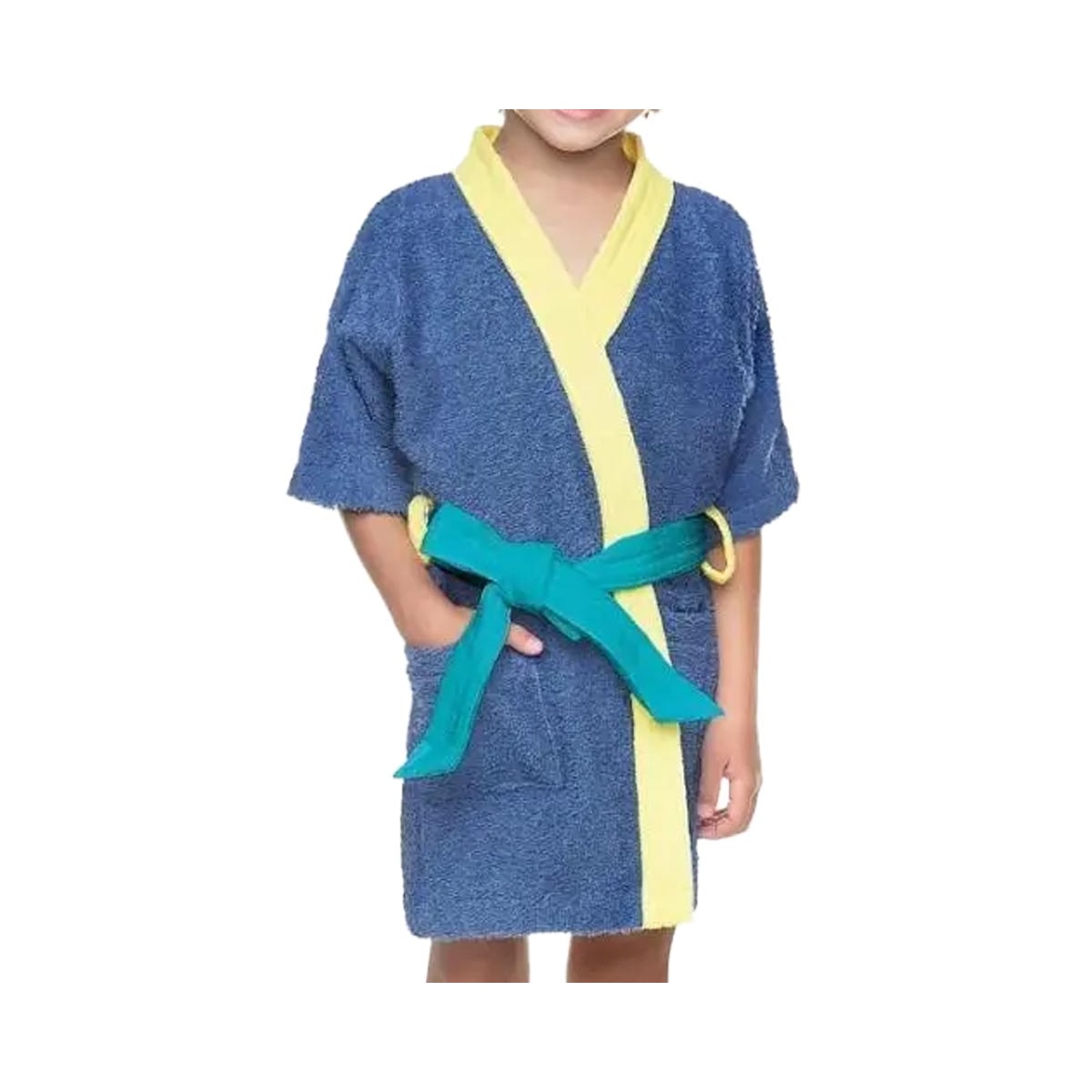 Roupao Lepper Infantil Felpudo Quimono Colorê Azul Roupao Lepper Infantil Felpudo Quimono Colorê Azul
