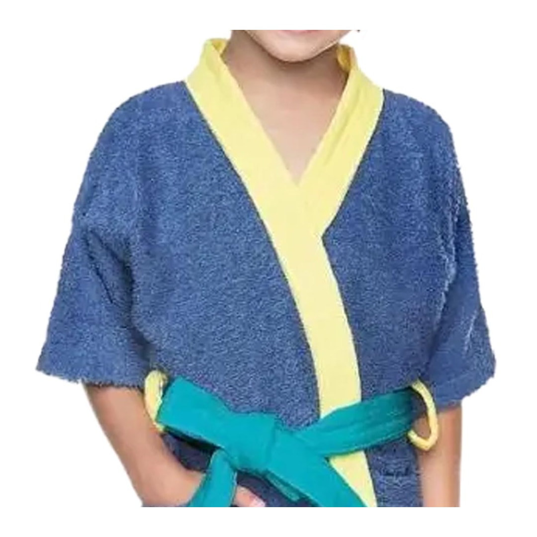 Roupao Lepper Infantil Felpudo Quimono Colorê Azul