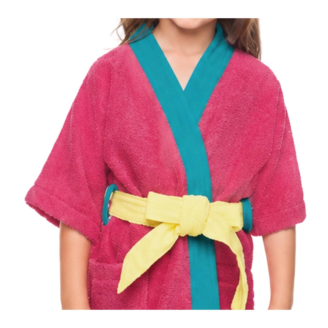 Roupao Lepper Infantil Felpudo Quimono Colorê Rosa