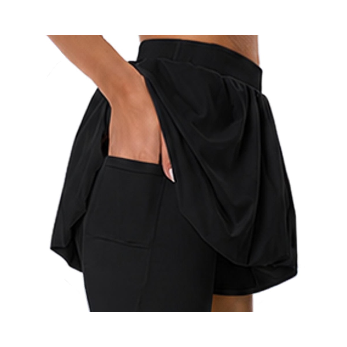 Saia Mov Shorts New Fresh Fitness M0395 Preto