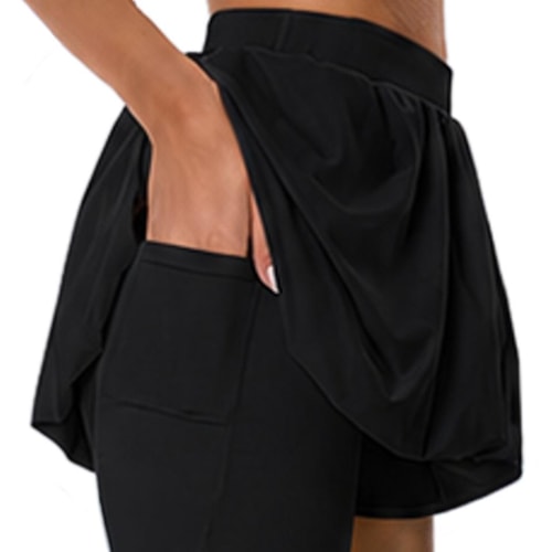 Detalhe - Saia Mov Shorts New Fresh Fitness M0395 Preto