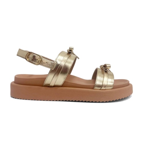 Detalhe - Sandália Anacapri Papete Birken C 30741 0006 Ouro Claro