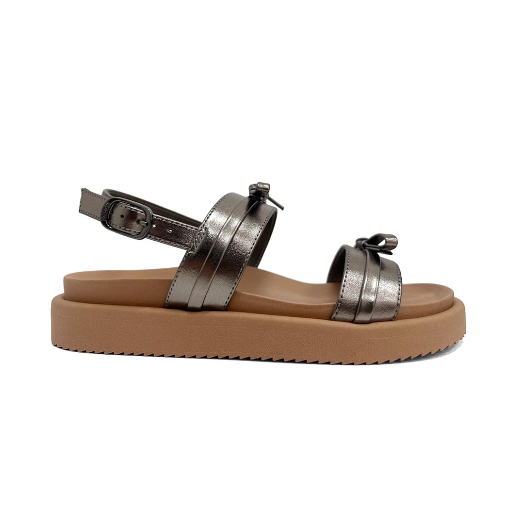 Sandália Anacapri Papete Birken C 30741 0006 Prata Velho
