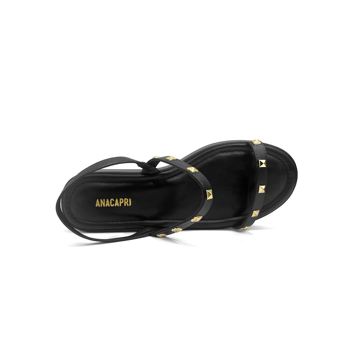 Sandália Anacapri Papete Flat Plataforma 30696 0001 Preto