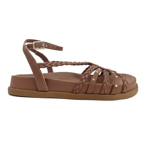 Detalhe - Sandália Anacapri Papete Flatform C30378 0031 Caramelo