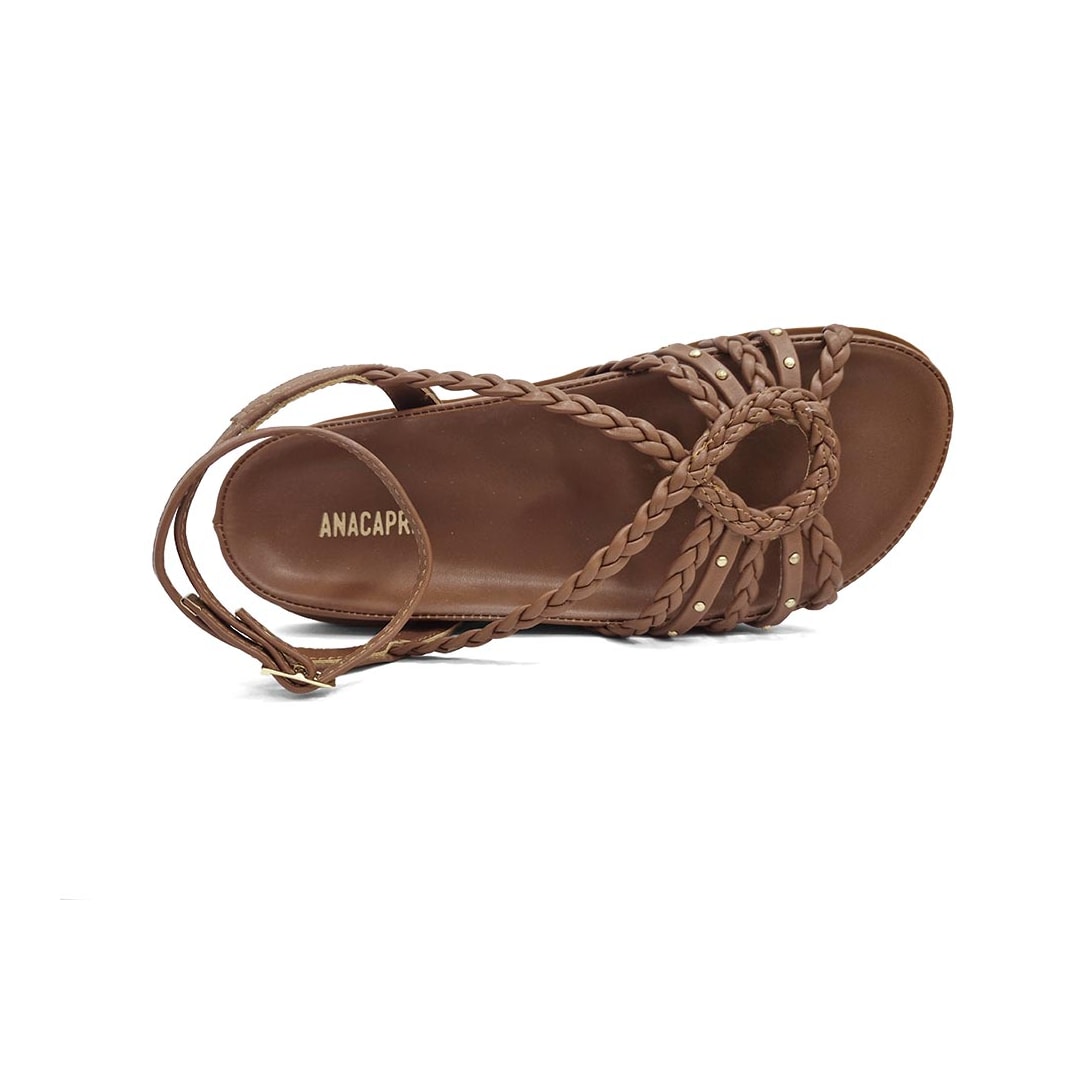 Sandália Anacapri Papete Flatform C30378 0031 Caramelo