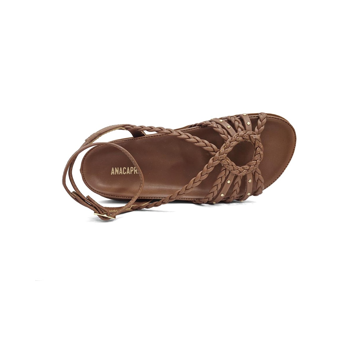 Sandália Anacapri Papete Flatform C30378 0031 Caramelo