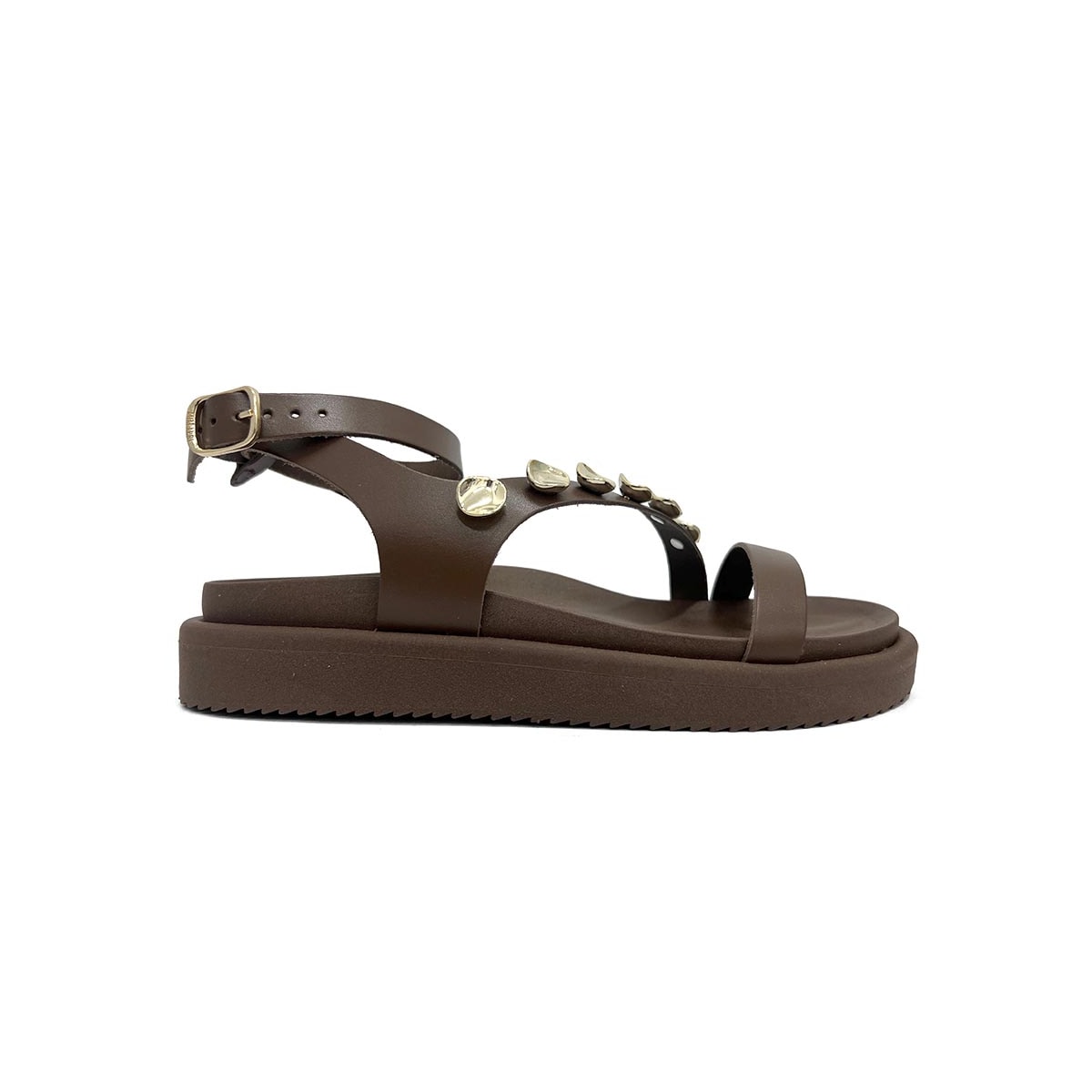 Sandália Anacapri Papete Flatform C30380 Marrom