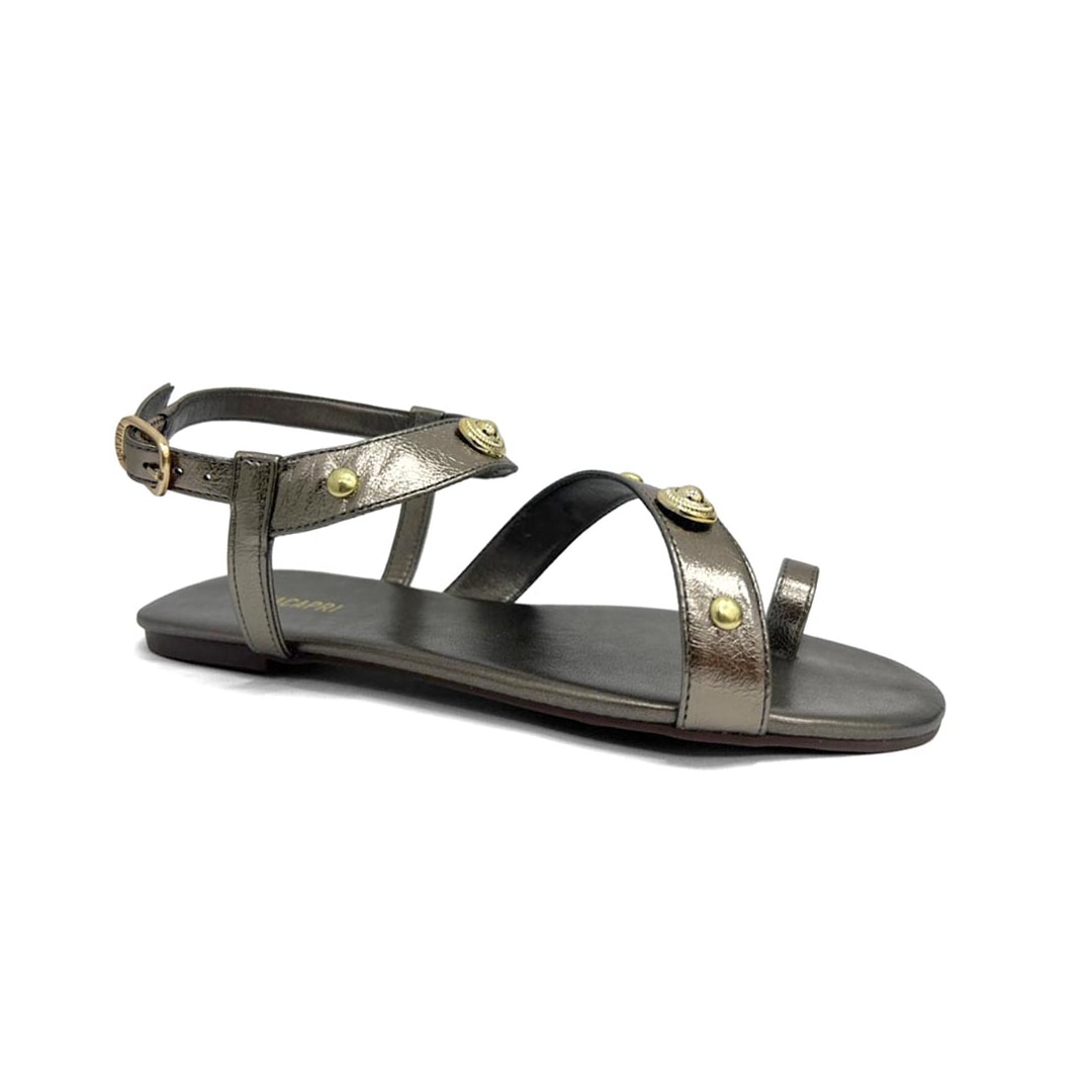 Sandália Anacapri Rasteira C 30294 Pewter