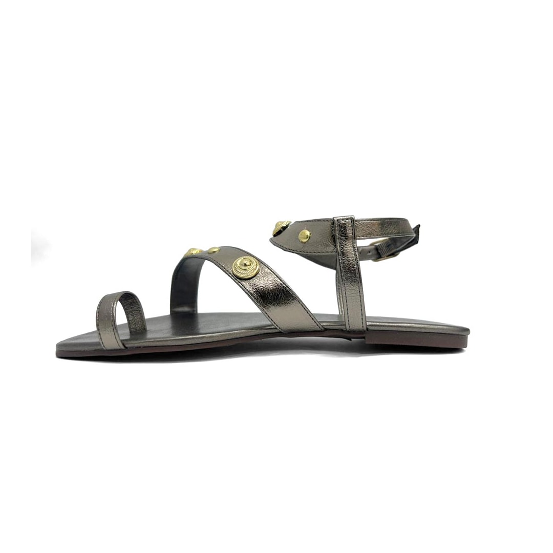 Sandália Anacapri Rasteira C 30294 Pewter