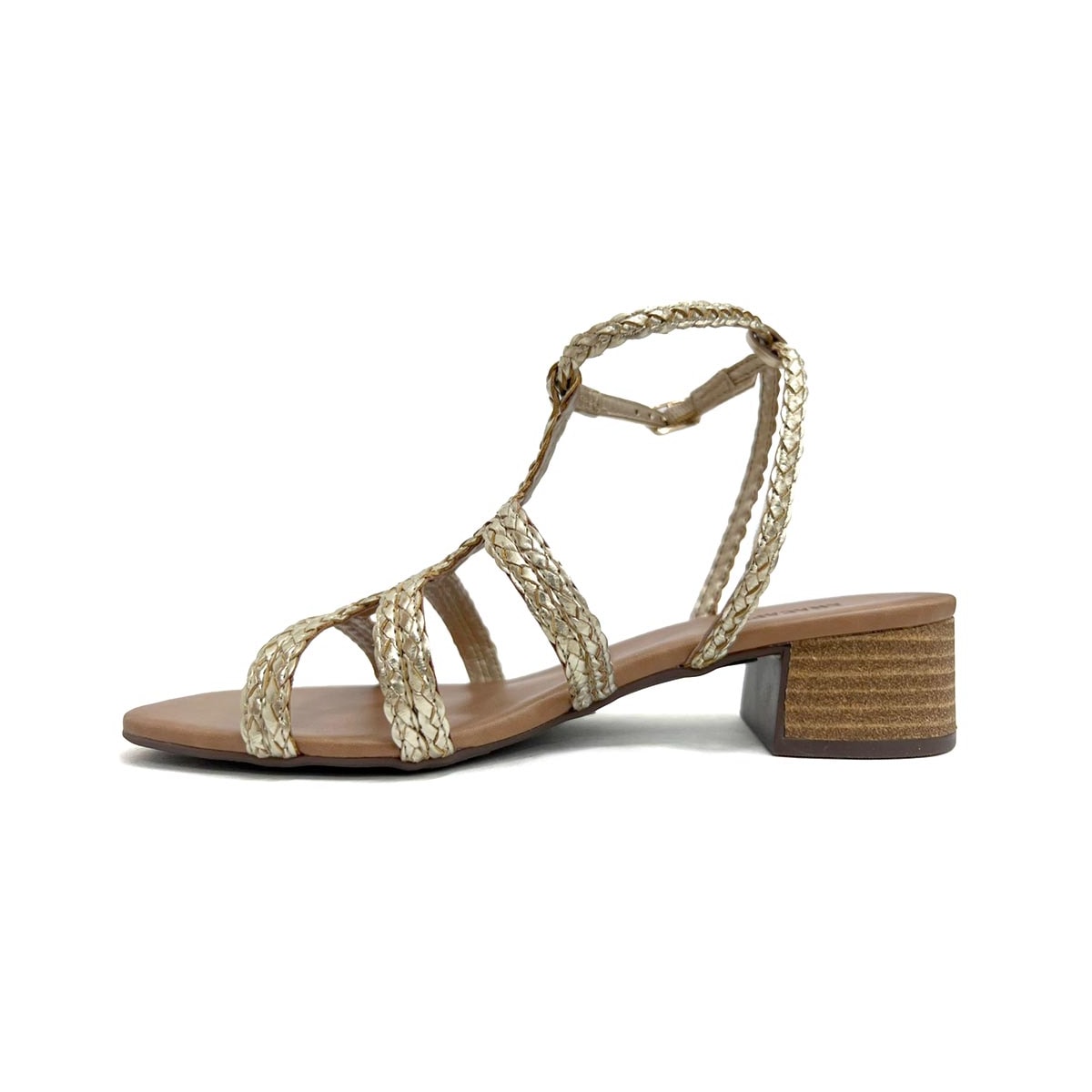 Sandália Anacapri Salto Bloco 0043 Ouro Sandália Anacapri Salto Bloco 0043 Ouro
