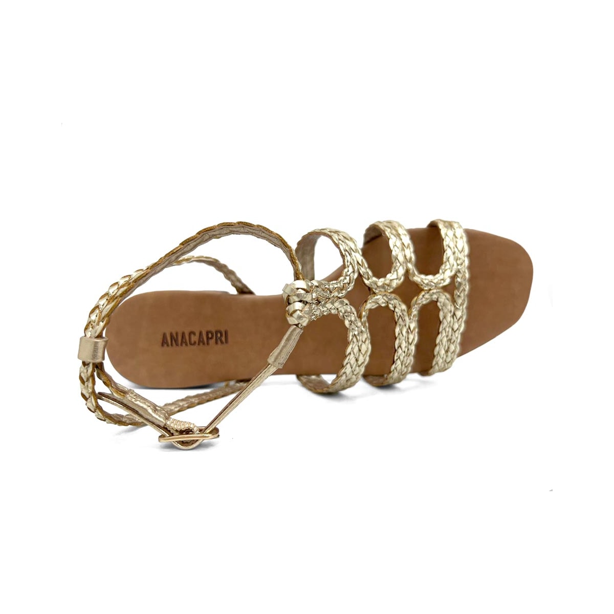 Sandália Anacapri Salto Bloco 0043 Ouro Sandália Anacapri Salto Bloco 0043 Ouro