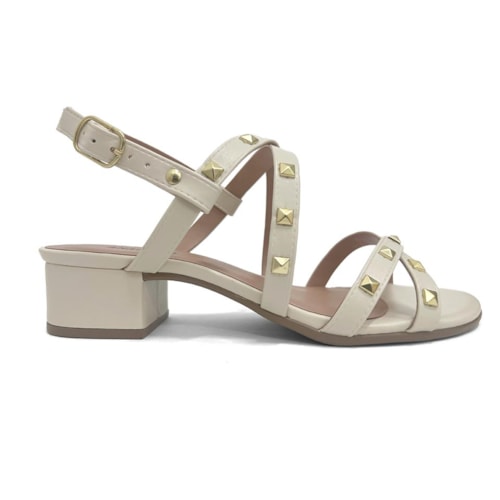 Detalhe - Sandália Anacapri Salto Bloco 30695 0001 Neve