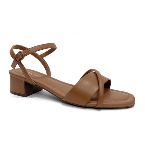 Sandália Anacapri Salto Bloco Baixo C 30489 0183 Cuoio