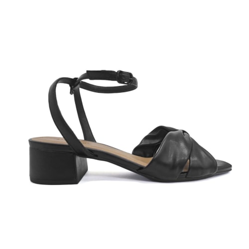 Detalhe - Sandália Anacapri Salto Bloco Baixo C30489 0083 Preto