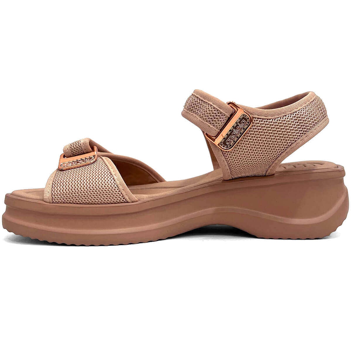 Sandália Azaleia Papete De Tecido Vera Soft Marrom Make Sandália Azaleia Papete De Tecido Vera Soft Marrom Make
