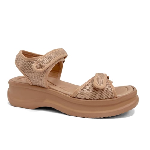 Sandália Azaleia Papete De Tecido Vera Soft Marrom Make