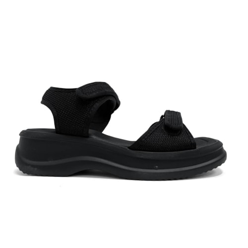 Detalhe - Sandália Azaleia Papete De Tecido Vera Soft Preto