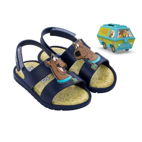 Sandalia Baby Scooby Doo Mystery Grendene 22458 Azul/Amarelo