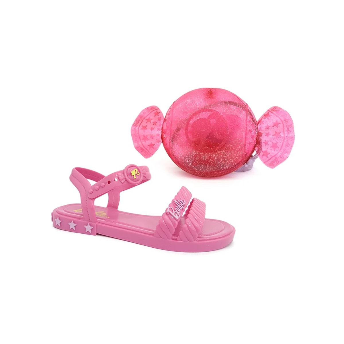 Sandália Barbie Candy Bag Menina Grendene 22492 Rosa Medio Sandália Barbie Candy Bag Menina Grendene 22492 Rosa Medio