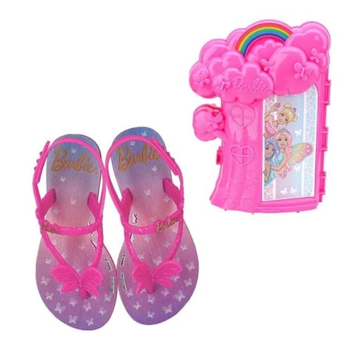 Sandalia Barbie Casa Na Arvore 22862 Grendene Rosa/Lilas