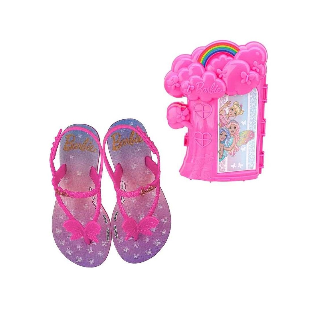 Sandália Barbie Casa Na Arvore 22862 Grendene Rosa/Lilas