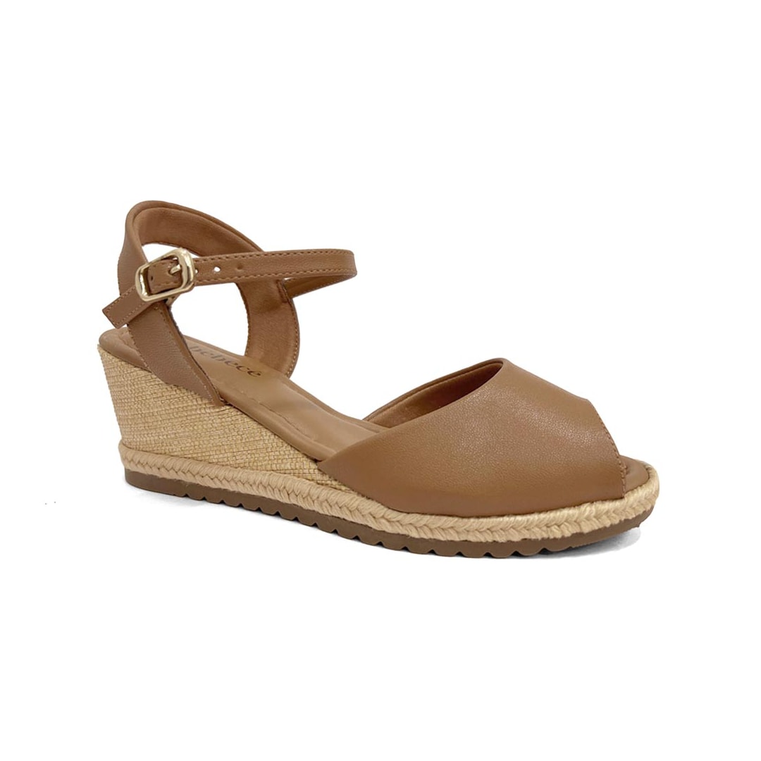 Sandália Bebecê Feminina Anabela T5828-181 Mocha Sandália Bebecê Feminina Anabela T5828-181 Mocha